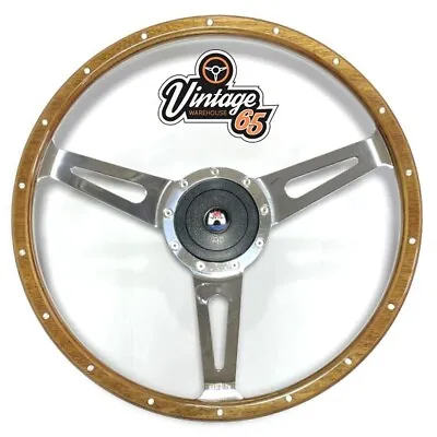 Vw Transporter T4 Camper 96>01 16  Polished Wood Rim Steering Wheel Boss Upgrade • £219.95